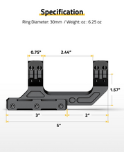 Load image into Gallery viewer, MidTen Ring Scope Mount – specification, 30 mm
