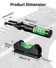 Load image into Gallery viewer, MidTen Scope Leveling Kit with product dimension, 14mm x 83mm x 5mm
