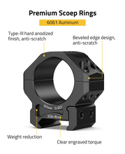 Load image into Gallery viewer, MidTen Mount 1 inch Scope Rings with type-lll hard anodized beveled edge design finish, anti-scratch 30mm x 0.90inch

