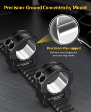 Load image into Gallery viewer, MidTen Scope Rings with precision-ground concentricity mount precisionpre-lapped Medium

