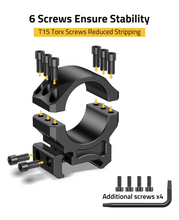 Load image into Gallery viewer, MidTen Stability 6-screw Ring with ensure stability 30mm x 1.00 inch
