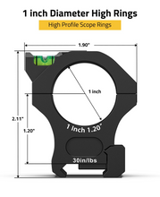 Load image into Gallery viewer, MidTen Precision High Profile Scope Mount with high profile scope rings
