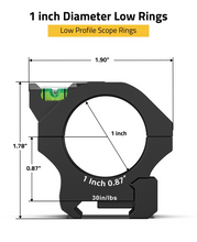 Load image into Gallery viewer, MidTen Precision High Profile Scope Mount with low profile scope rings
