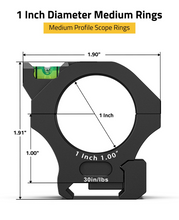 Load image into Gallery viewer, MidTen Precision High Profile Scope Mount with medium profile scope rings
