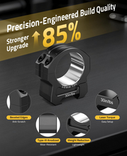 Load image into Gallery viewer, MidTen scope ring with easy setup type-lll anodized Medium
