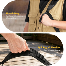 Load image into Gallery viewer, MidTen Hunting Rifle Sling with thumb loop can fix the rifle to prevent in black
