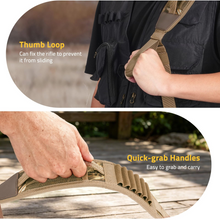 Load image into Gallery viewer, MidTen Hunting Rifle Sling with thumb loop can fix the rifle to prevent in khaki
