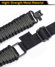 Load image into Gallery viewer, MidTen Shotgun Sling 550 Paracord Sling with hight-strength metal material in camo grey
