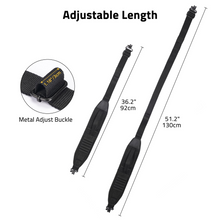 Load image into Gallery viewer, MidTen Hunting Rifle Sling with adjustable length metal adjust buckle, 3cm x 92cm x 130cm in black
