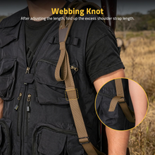 Load image into Gallery viewer, MidTen point rifle sling with webbingknot in khaki
