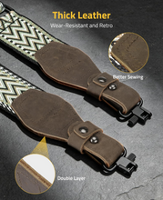 Load image into Gallery viewer, MidTen Two Point Sling – thick leather wear-resistant and retro, mixed green
