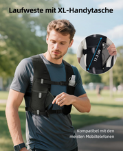 Load image into Gallery viewer, MidTen Vest 81 – laufweste mit xl-handytasche kompatibel mit den
