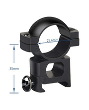 Load image into Gallery viewer, The size details of 1 inch scope ring
