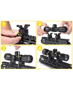 How to install the scope ring for picatinny rail and scope